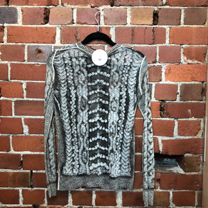 GAULTIER faux knit mesh cardi jacket XL