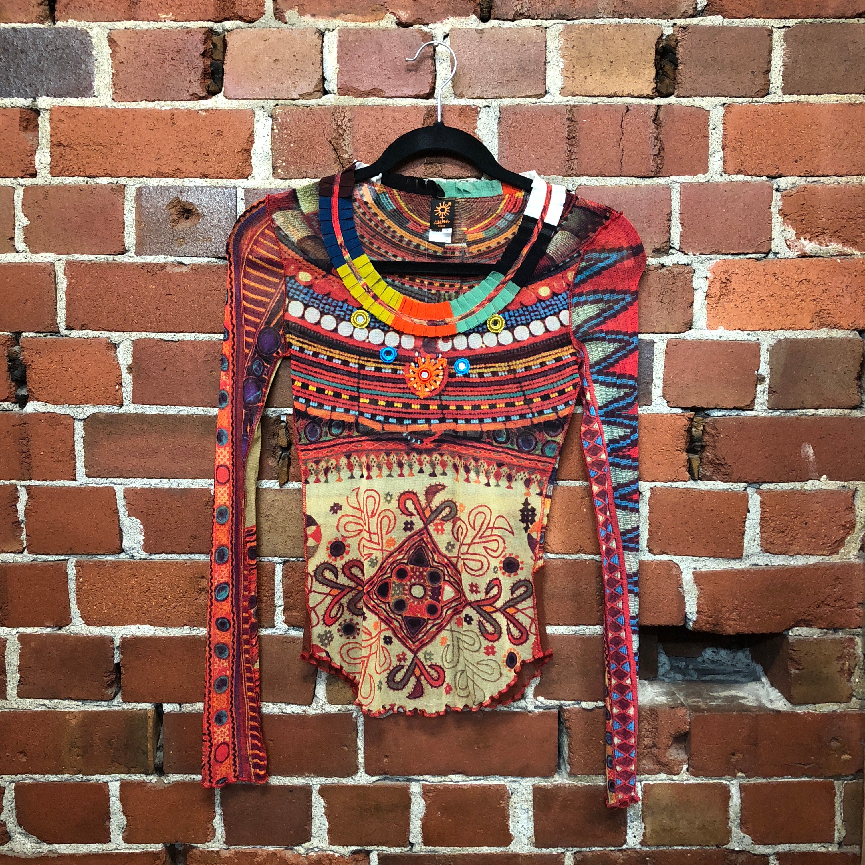 GAULTIER tribal mesh top