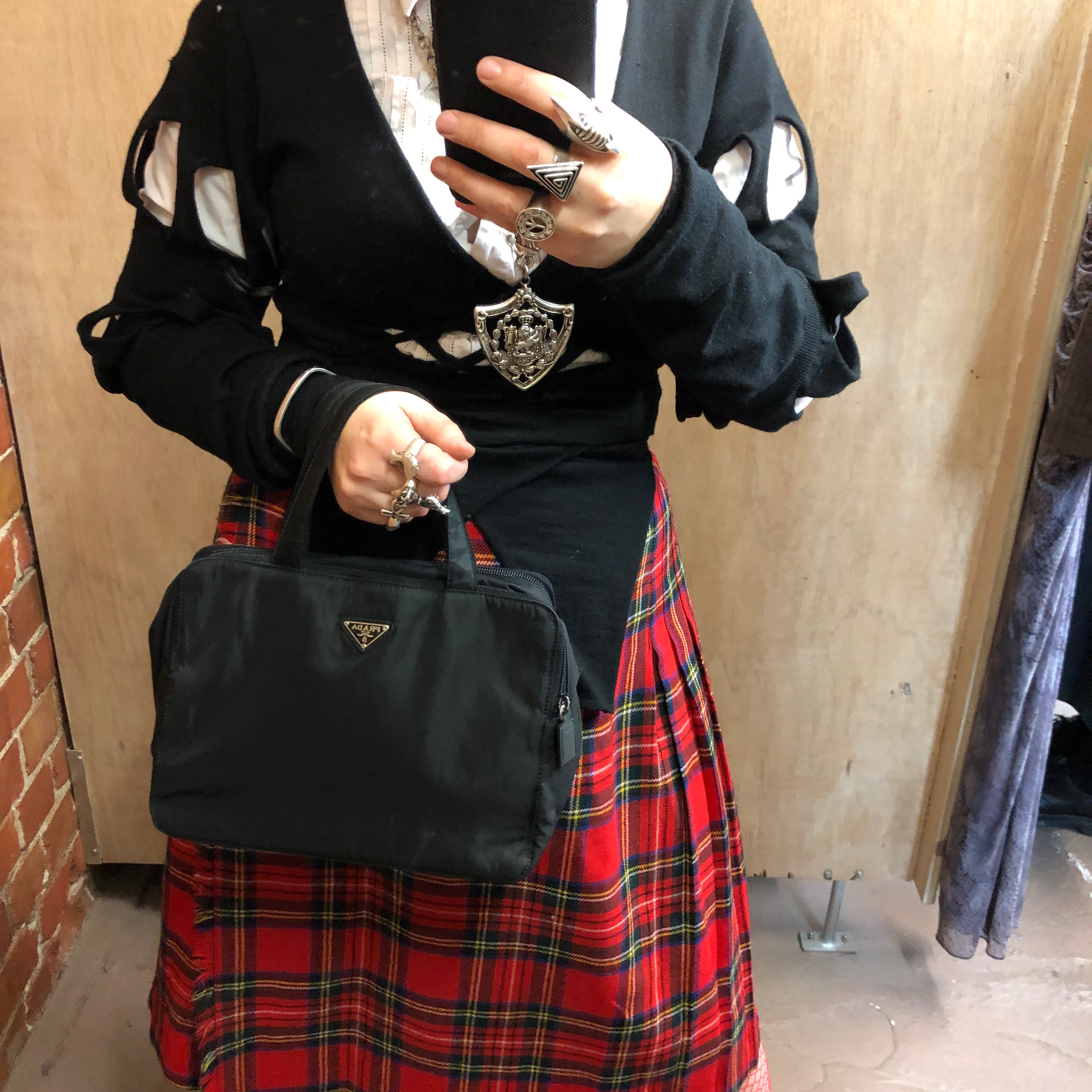 PRADA nylon mini breifcase bag