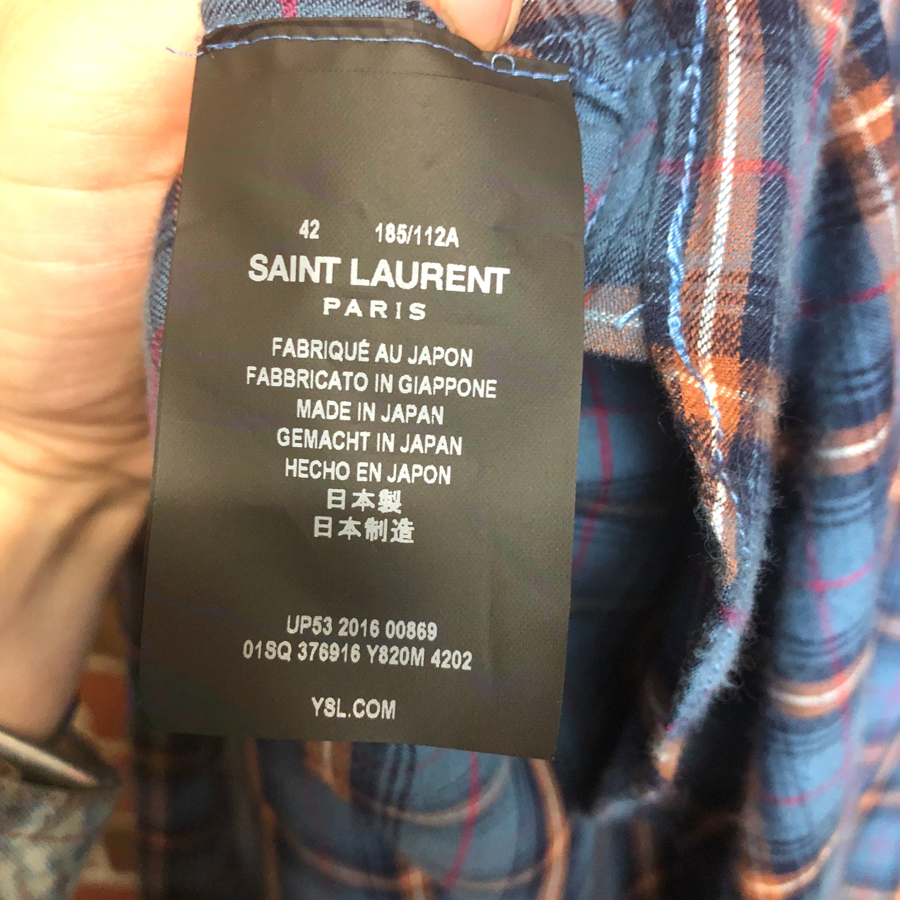 SAINT LAURENT checked shirt