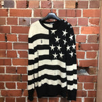 BALMAIN USA flag knit jumper