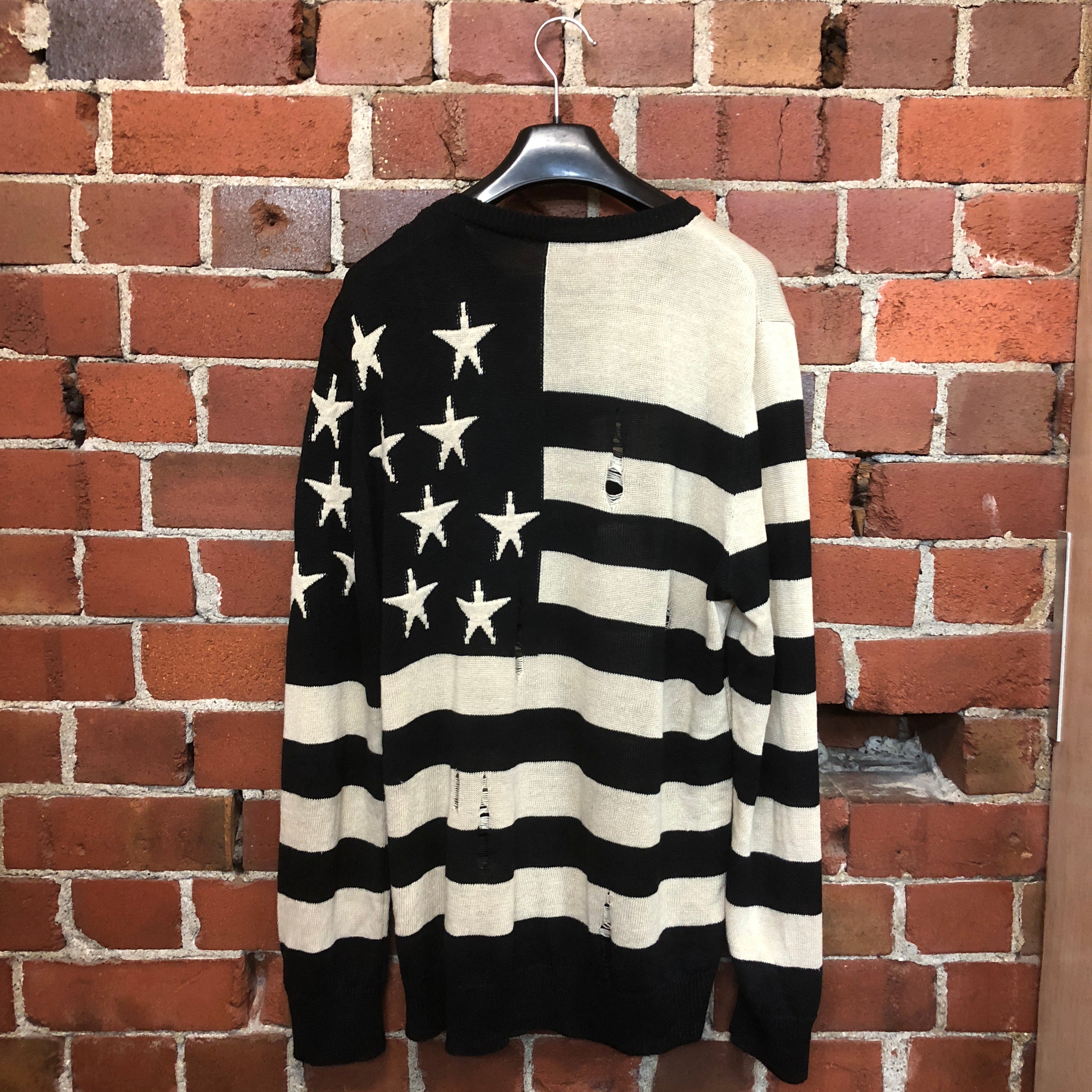 BALMAIN USA flag knit jumper