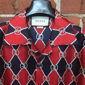 Gucci Monogram-Pattern Silk Shirt