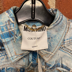 MOSCHINO patchwork look denim jacket