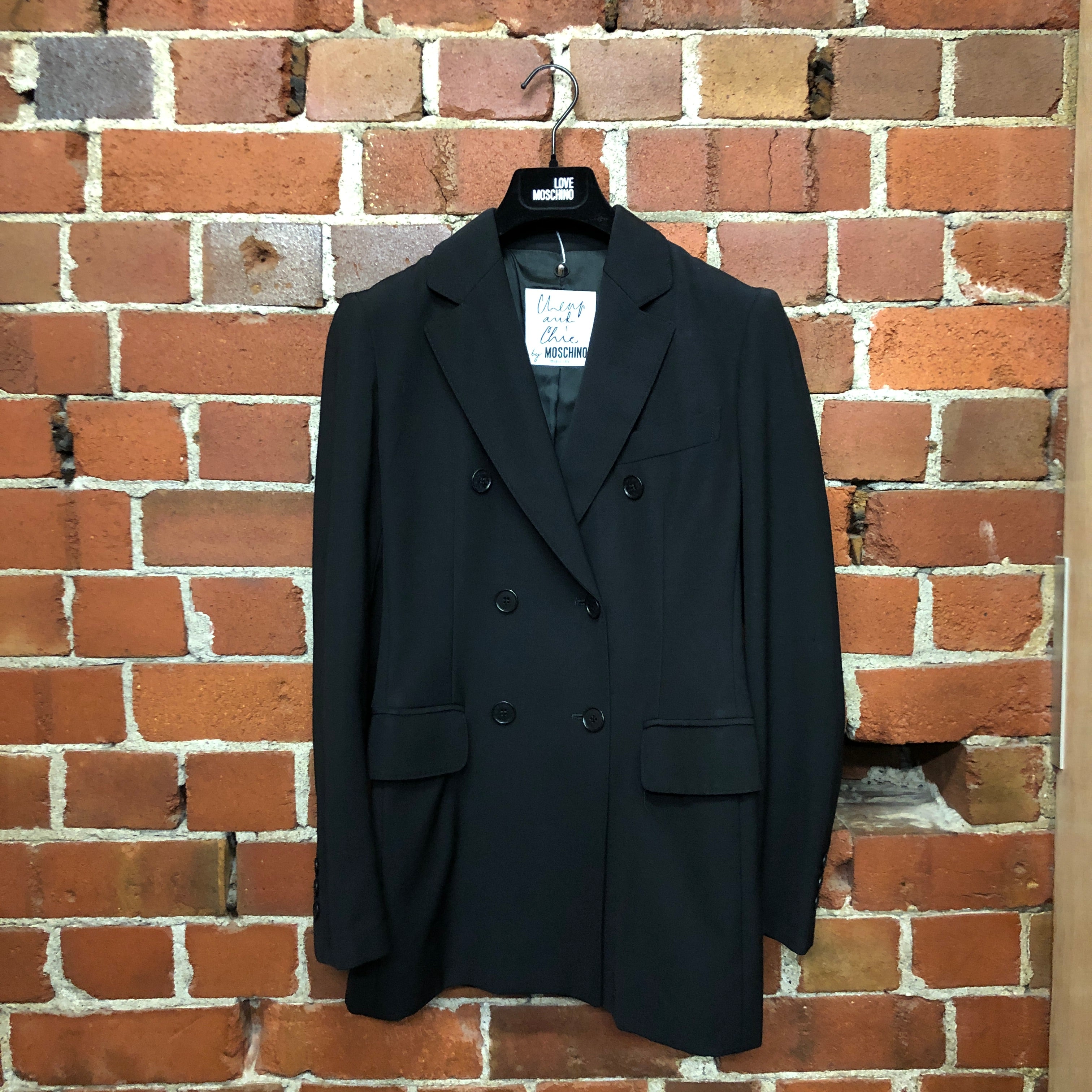 MOSCHINO 1990 double breasted wool blazer