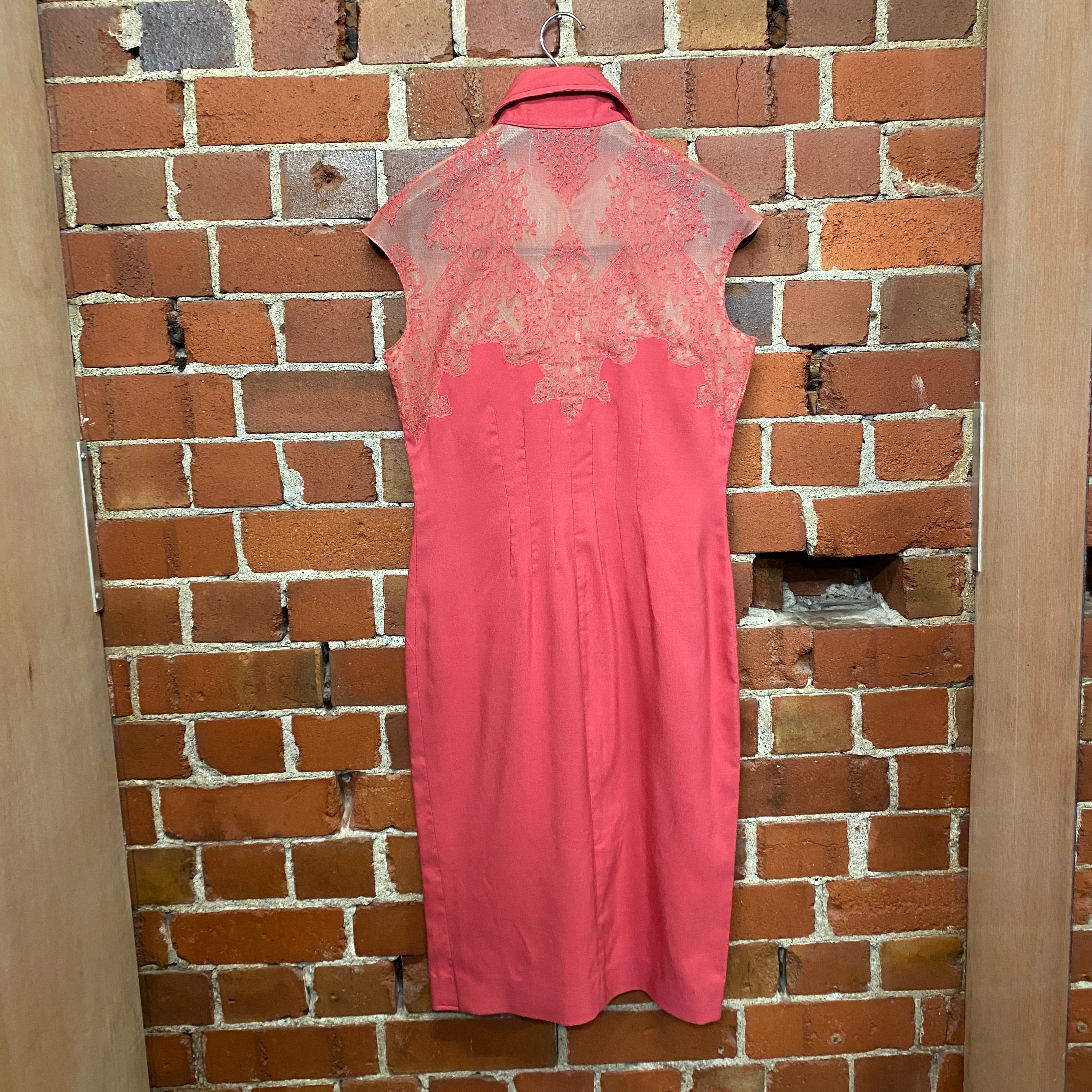 CHLOE sexy pink lace dress