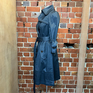 Burberry trench hotsell coat navy blue