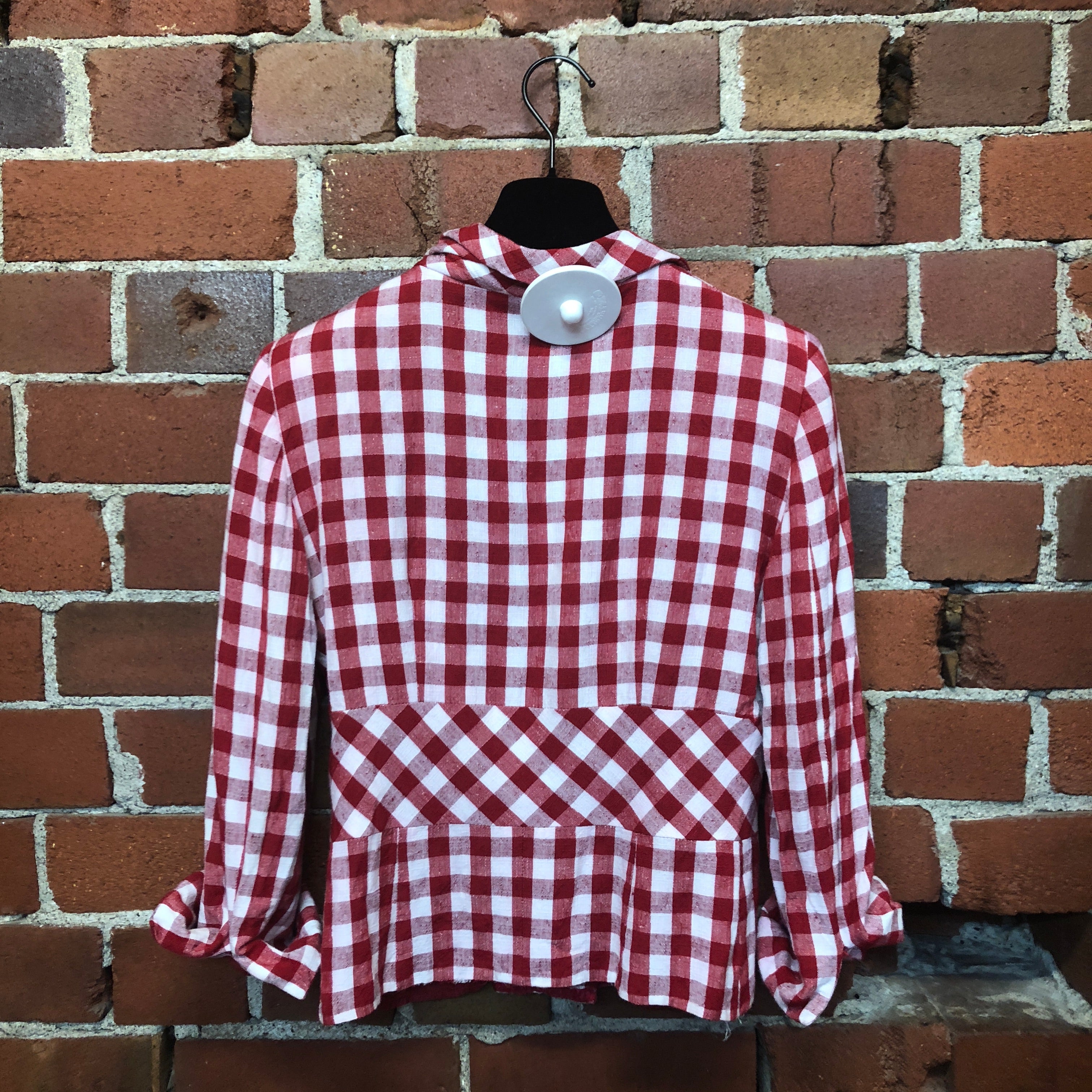 MOSCHINO little linen gingham jacket