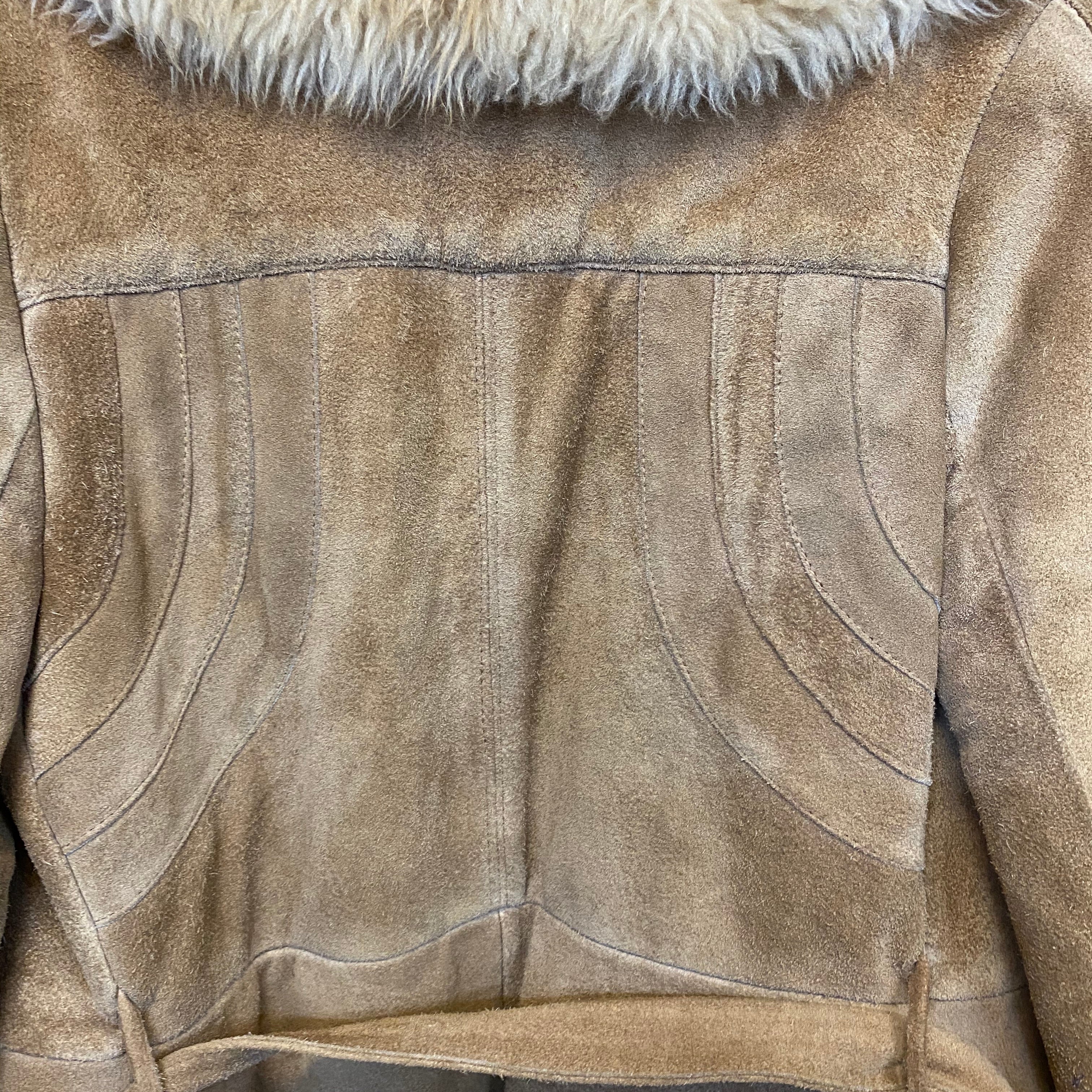 1970S leather and sheepskin coat