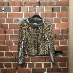 MOSCHINO faux fur leopard jacket