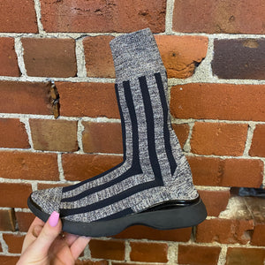 ACNE STUDIOS metallic sock boots 37