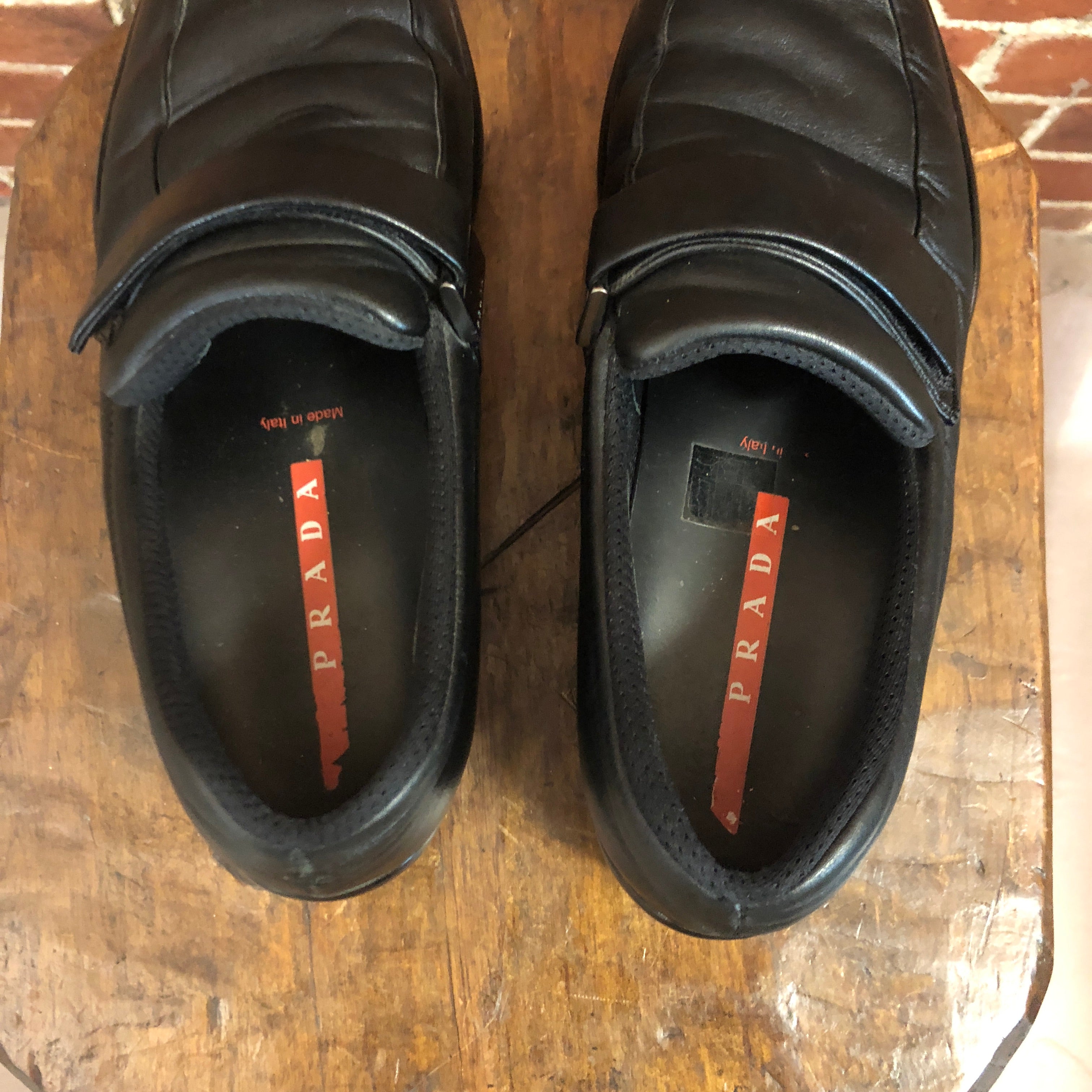 PRADA leather 1990s loafers