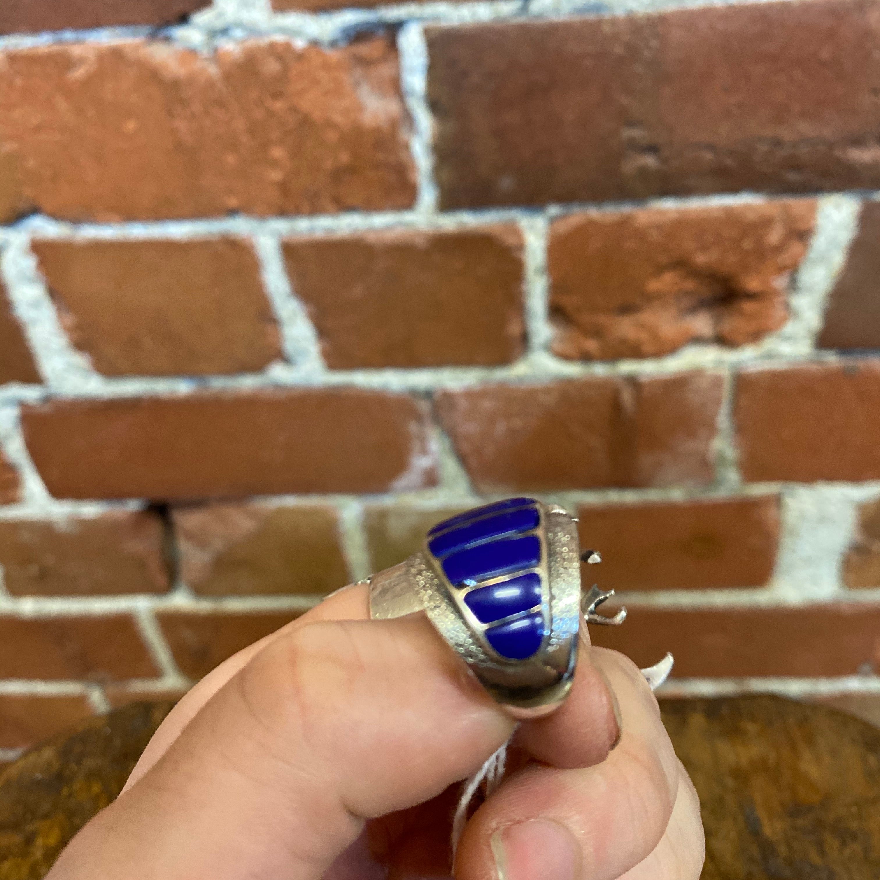 STG silver and Lapis Lazuli ring