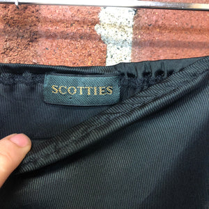 SCOTTIES 1990s rayon bias slip skirt