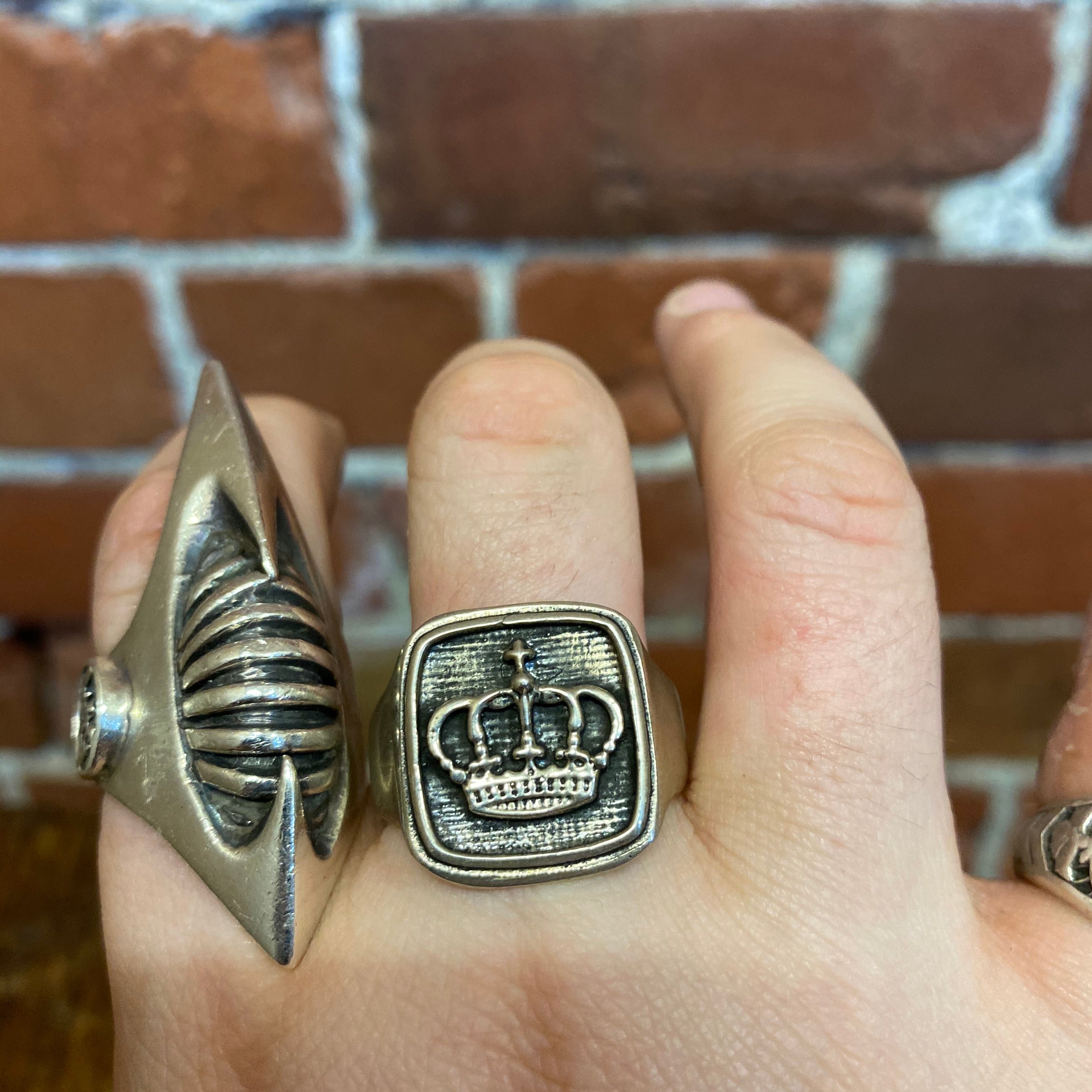 STG silver crown ring