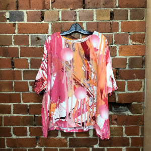 P.A.M marble print cupro top