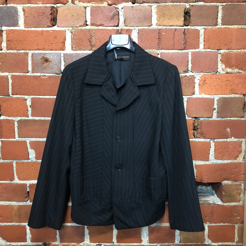 COMME des GARÇONS 1992 pinstriped blazer bomber jacket