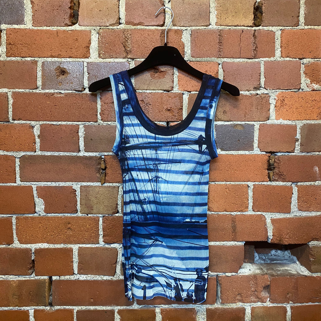 JEAN PAUL GAULTIER 1990s mesh nautical singlet