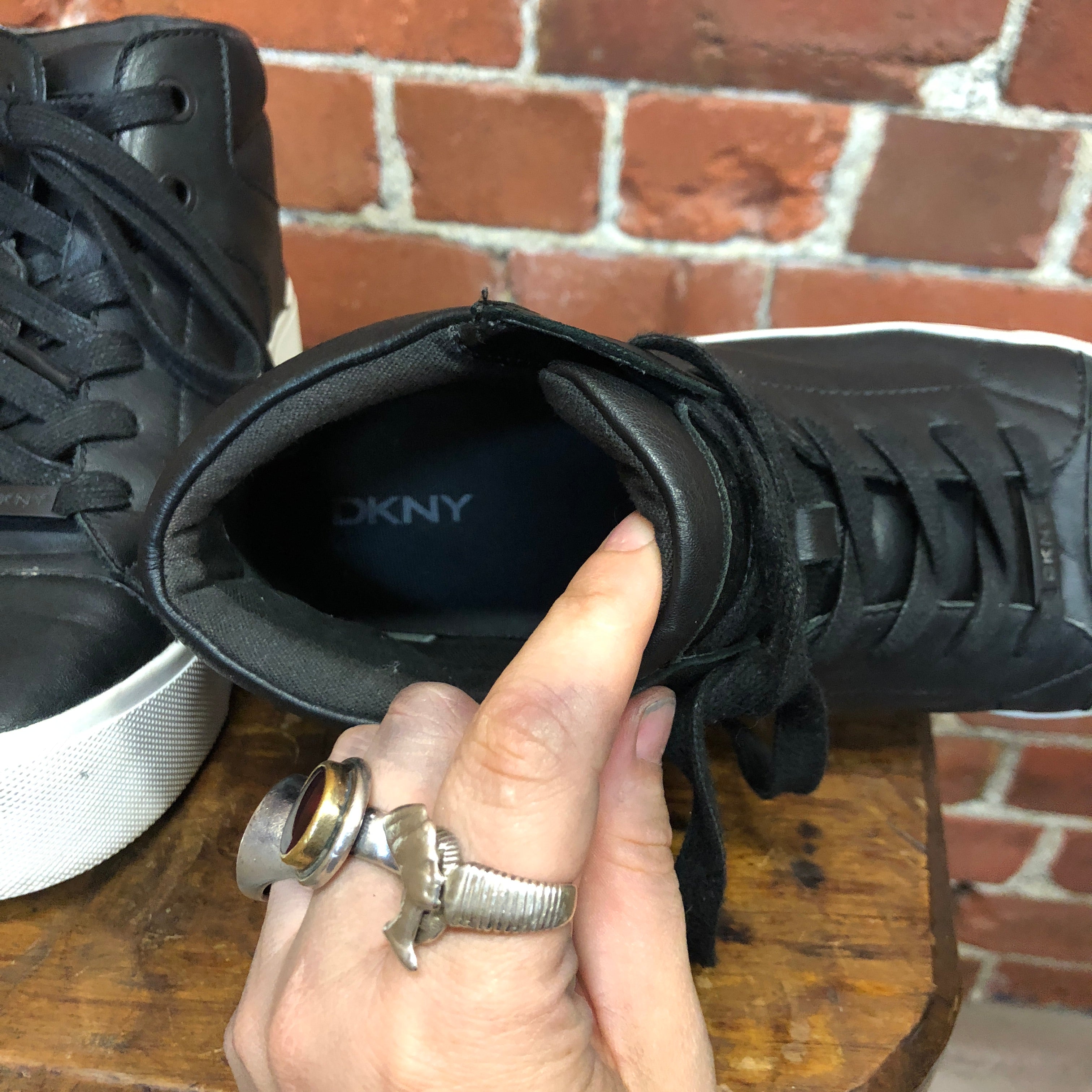 DKNY leather platform sneakers 37