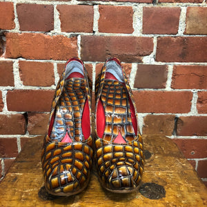 WESTWOOD crocodile patent leather heels