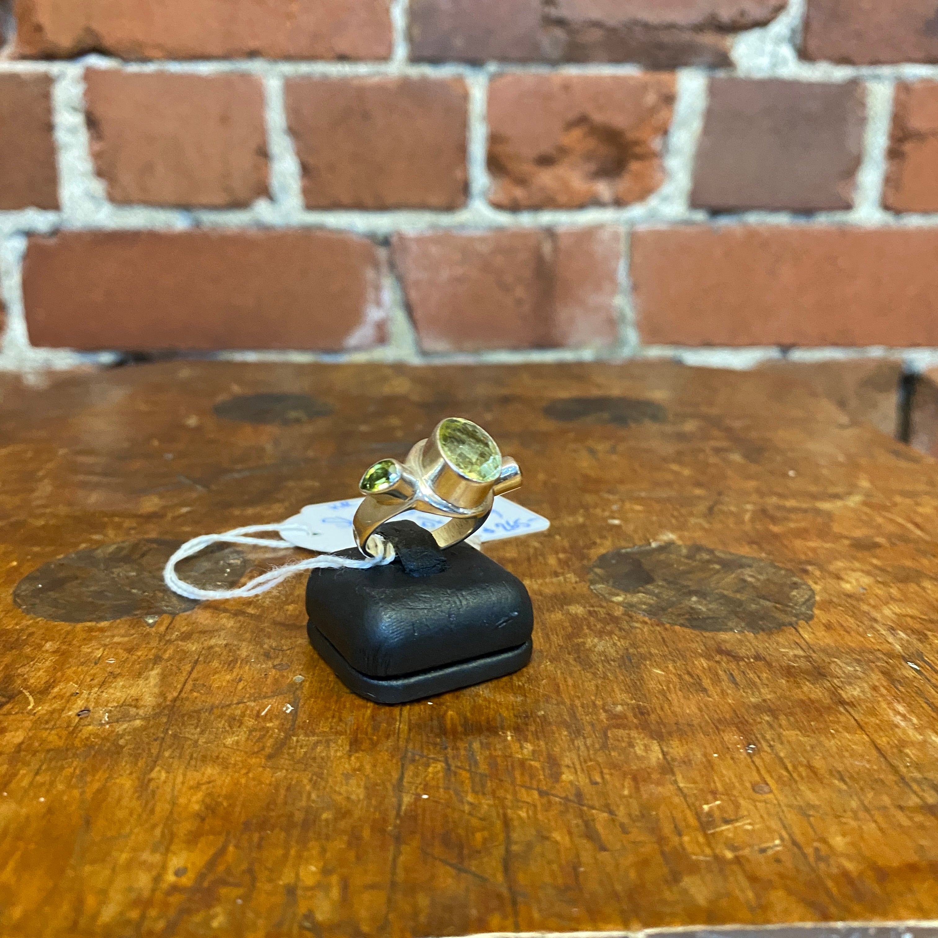 STERLING SILVER and Peridot ring