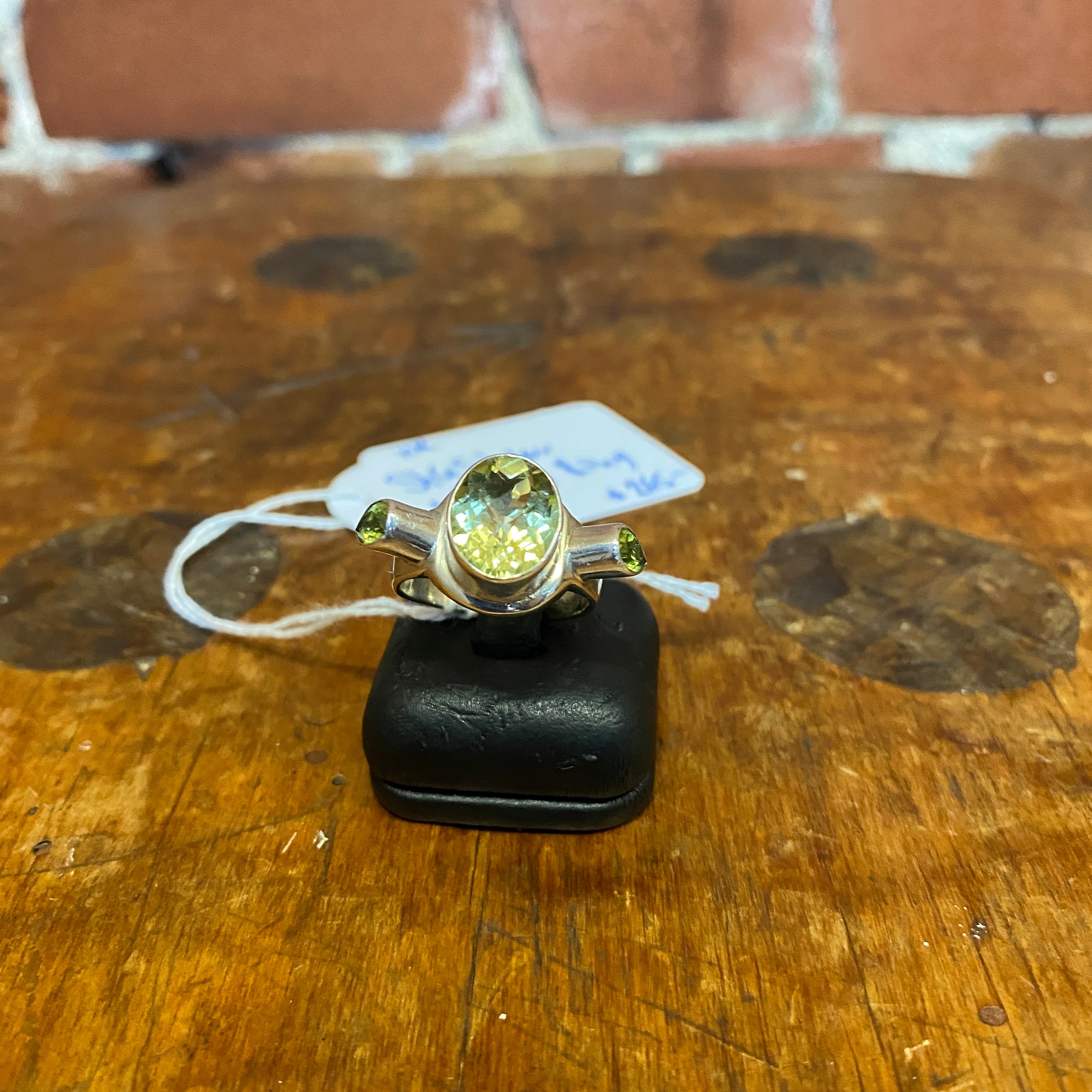 STERLING SILVER and Peridot ring