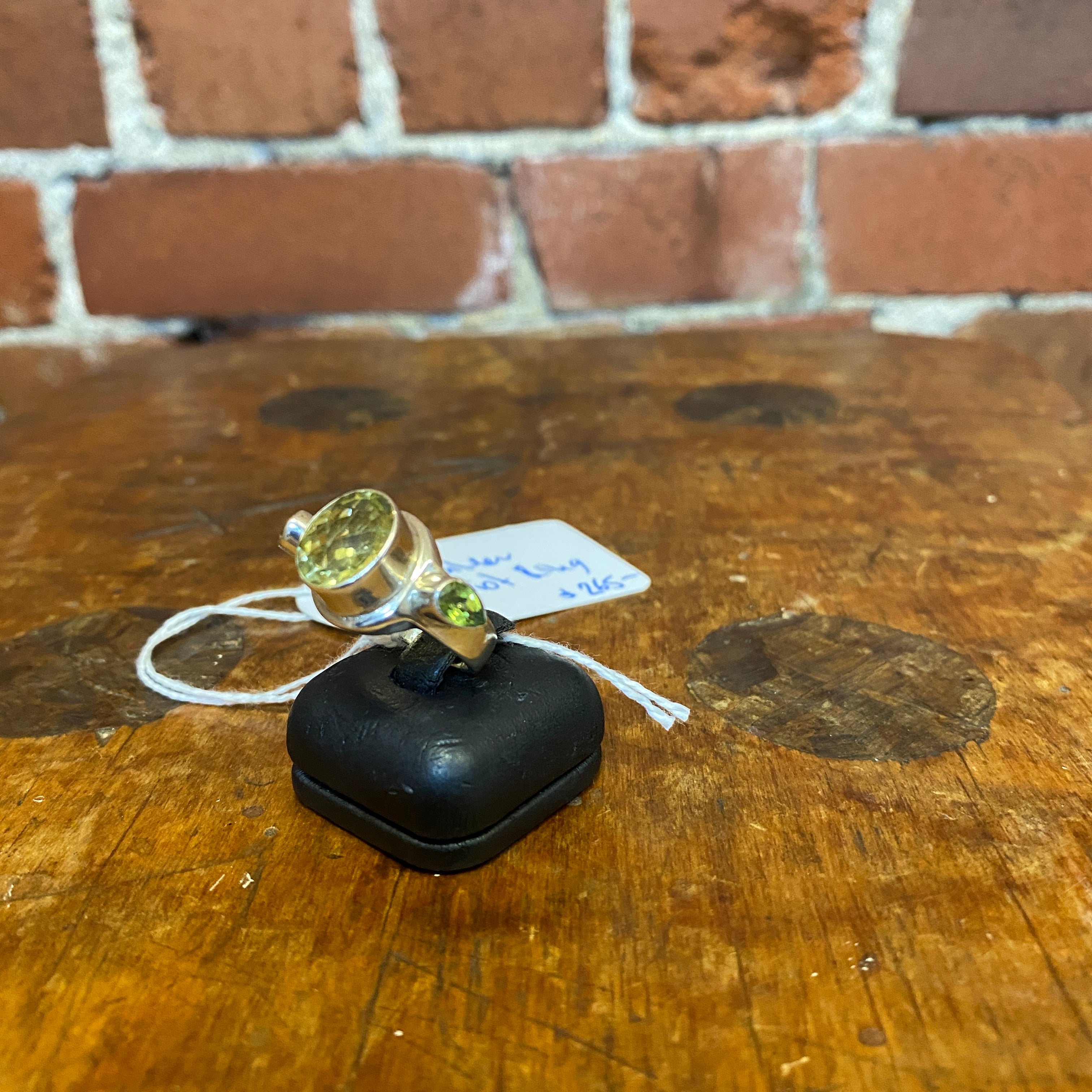 STERLING SILVER and Peridot ring