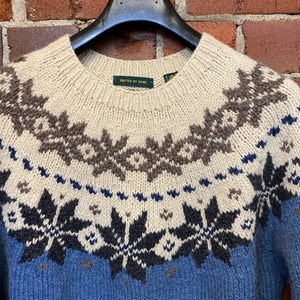 HAND KNIT pure wool Nordic jumper