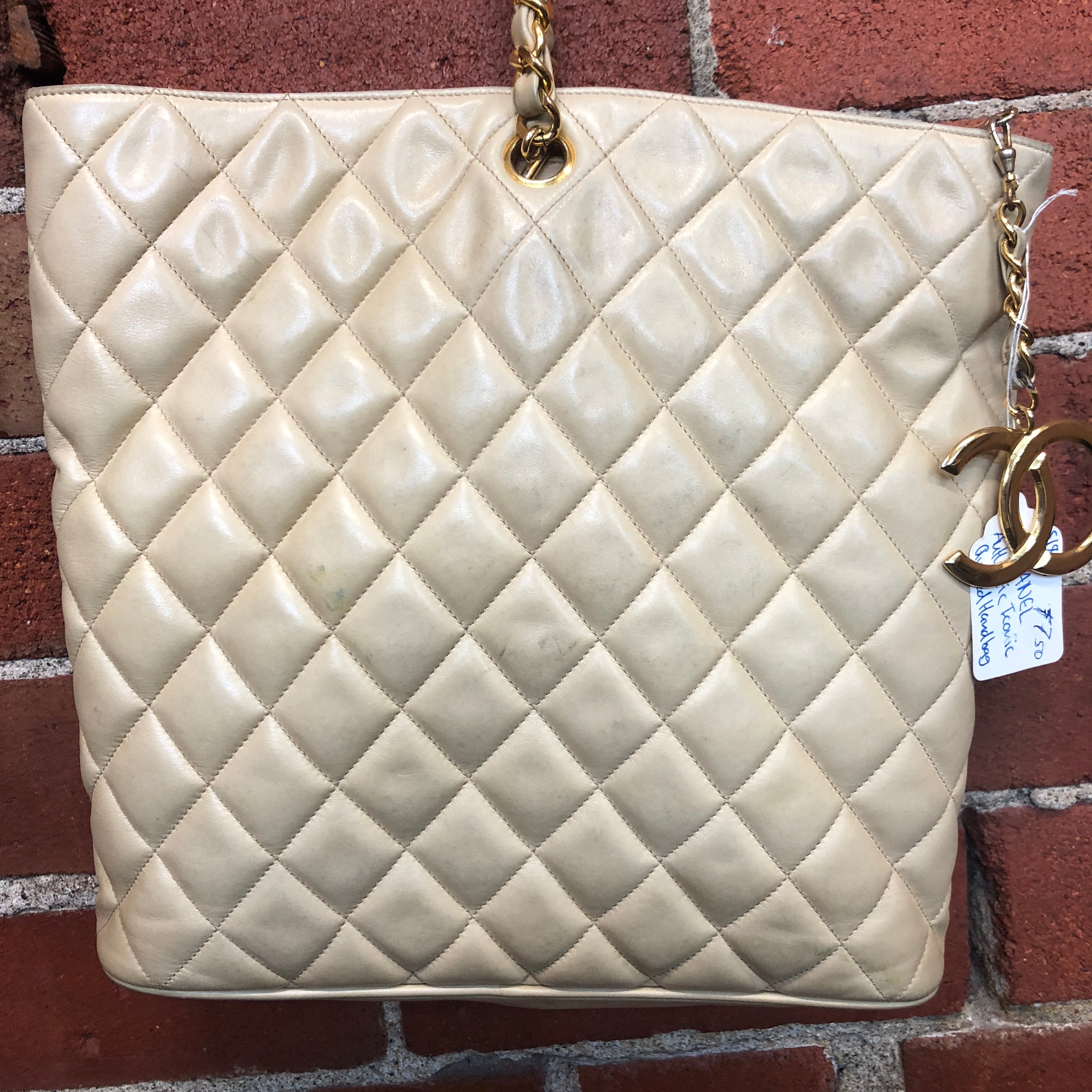 CHANEL nappa leather quilted one strap handbag