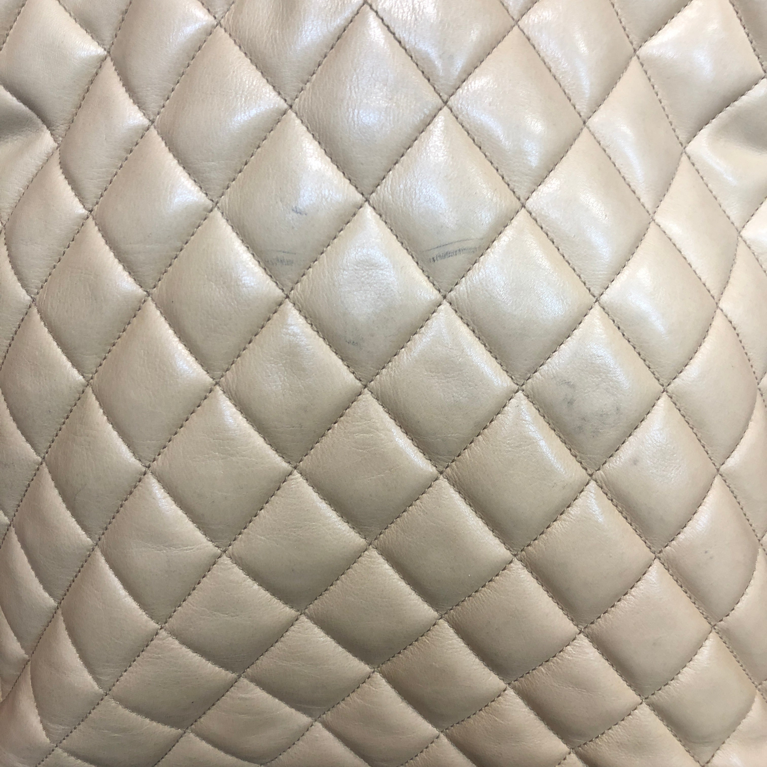 CHANEL nappa leather quilted one strap handbag