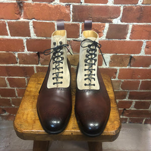 EDWARD GREEN handmade English leather two tone boots