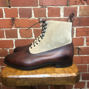 EDWARD GREEN handmade English leather two tone boots