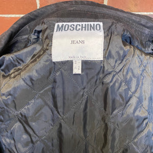 MOSCHINO 1990s faux fur lined denim jacket!