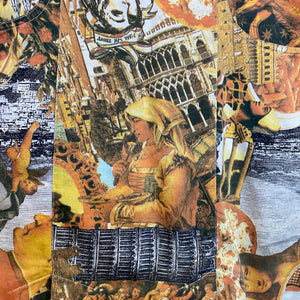 MOSCHINO 1990s Italy art history print skirt