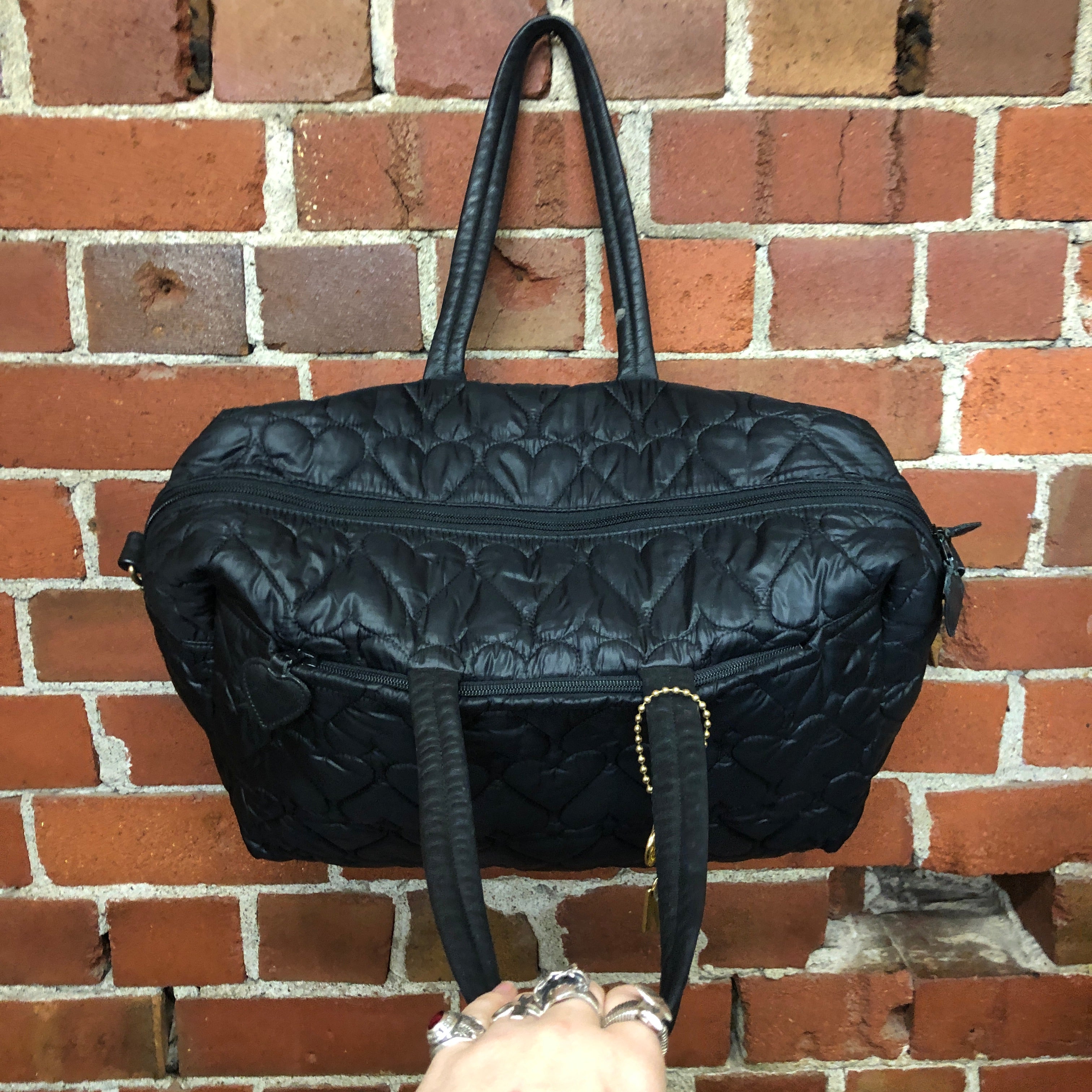 MOSCHINO large quilted hearts bag