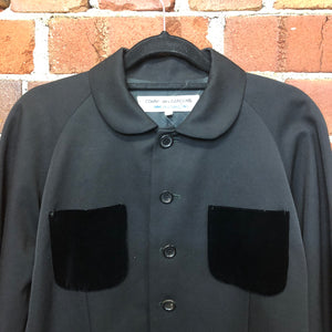 COMME des GARÇONS 1990s velvet pocket wool jacket