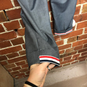 THOM BROWNE striped detail trousers