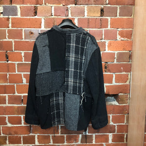 COMME des GARÇONS patchwork wool tweed jacket