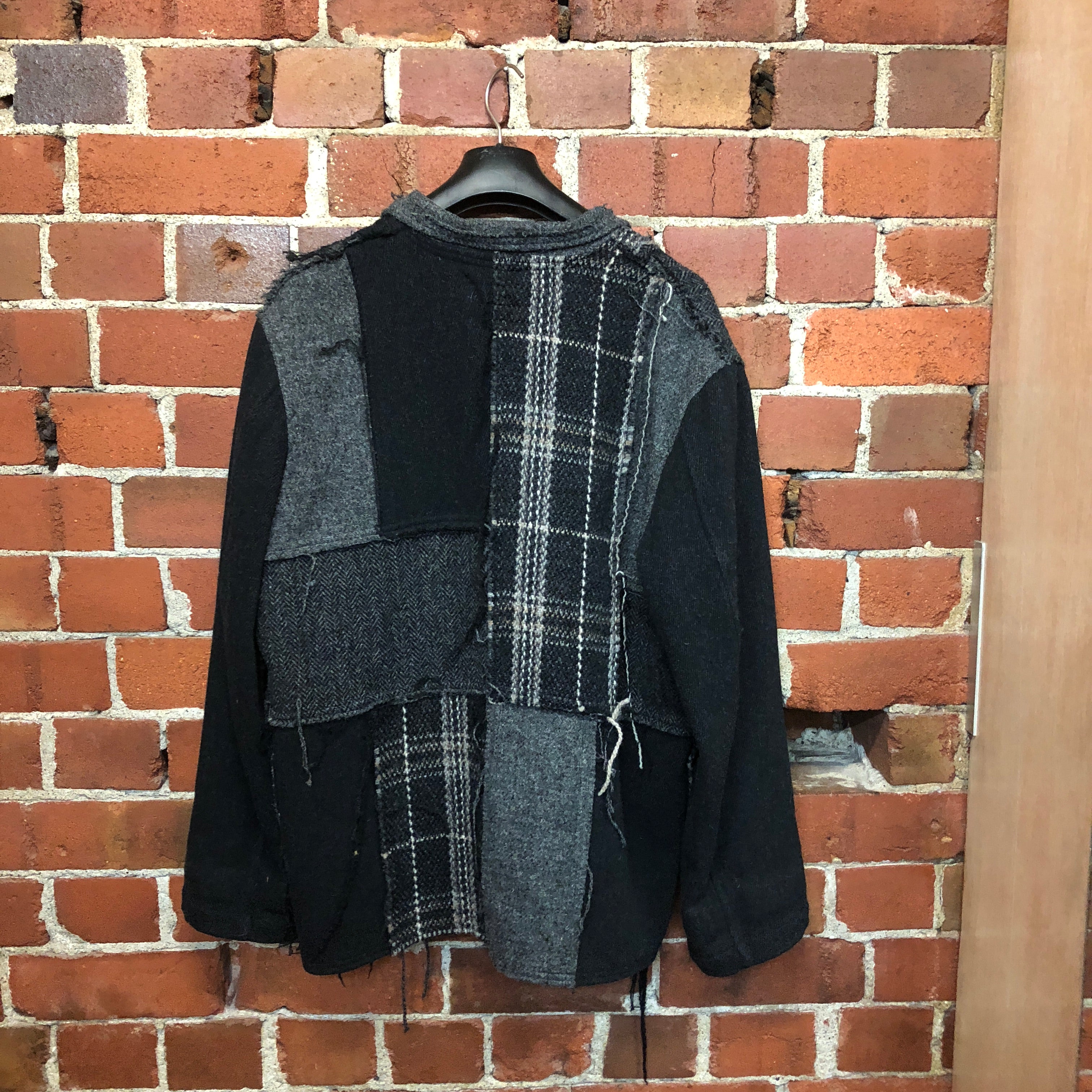 COMME des GARÇONS patchwork wool tweed jacket