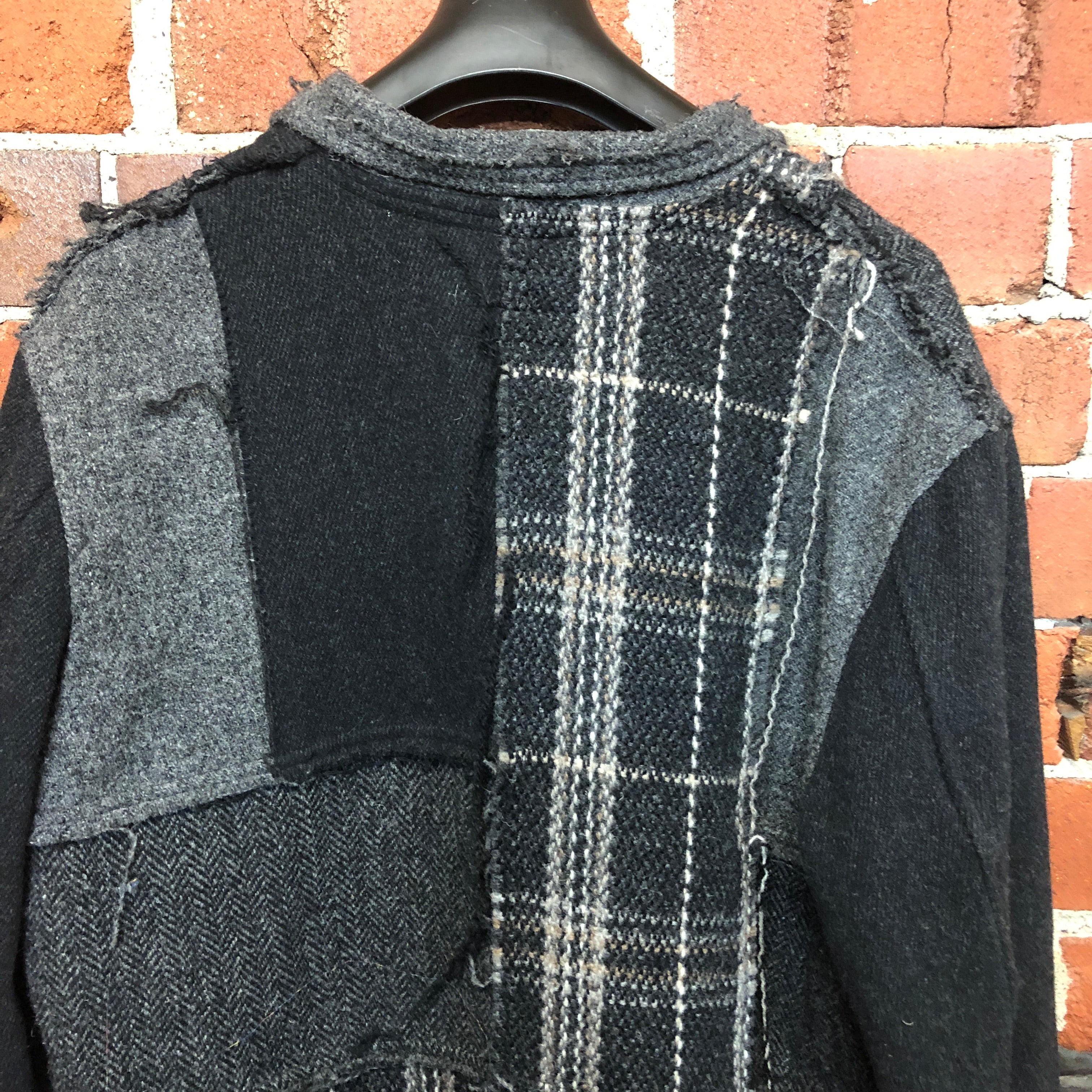 COMME des GARÇONS patchwork wool tweed jacket