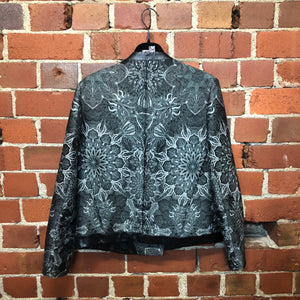 HELMUT LANG patterned zip front jacket