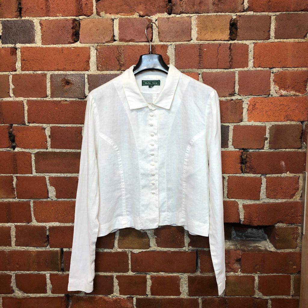 MARILYN SAINTY 1988 linen jacket shirt