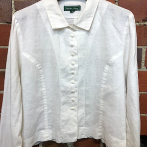 MARILYN SAINTY 1988 linen jacket shirt