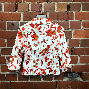 MOSCHINO chillies and tomatoes cotton summer jacket