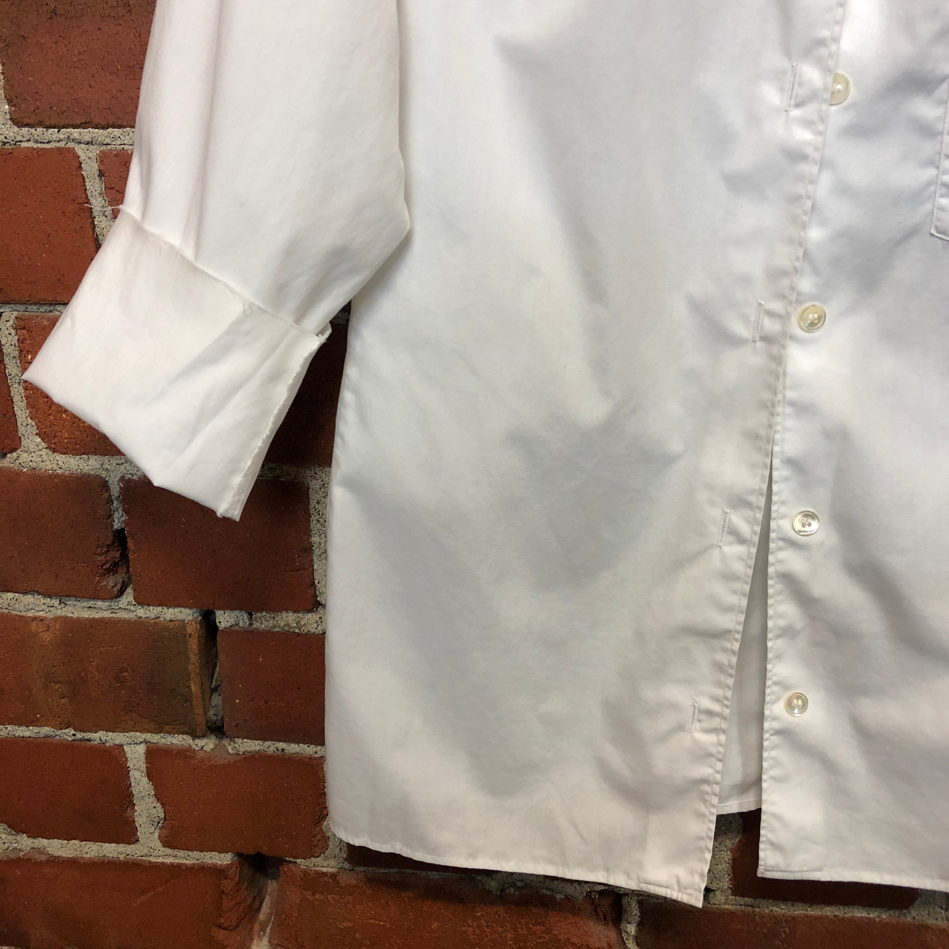 ANN DEMEULEMEESTER beaded tie cotton shirt