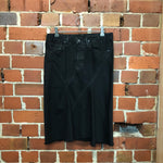 RICK OWENS waxed denim skirt