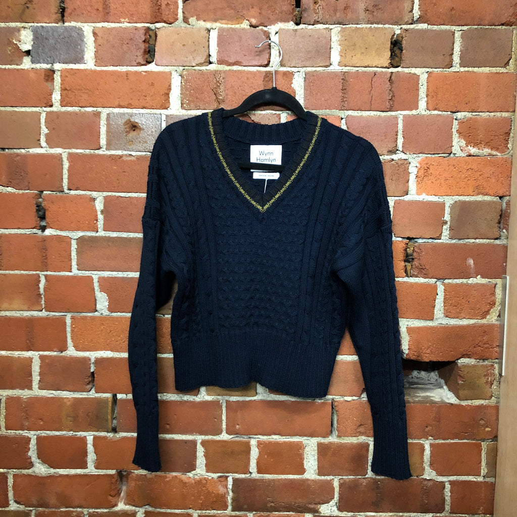 WYNN HAMLYN 100% merino cropped jumper