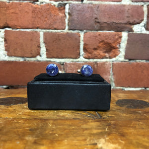 Sterling silver and lapis lazuli cufflinks
