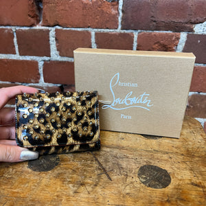 CHRISTIAN LOUBOUTIN studded leopard wallet