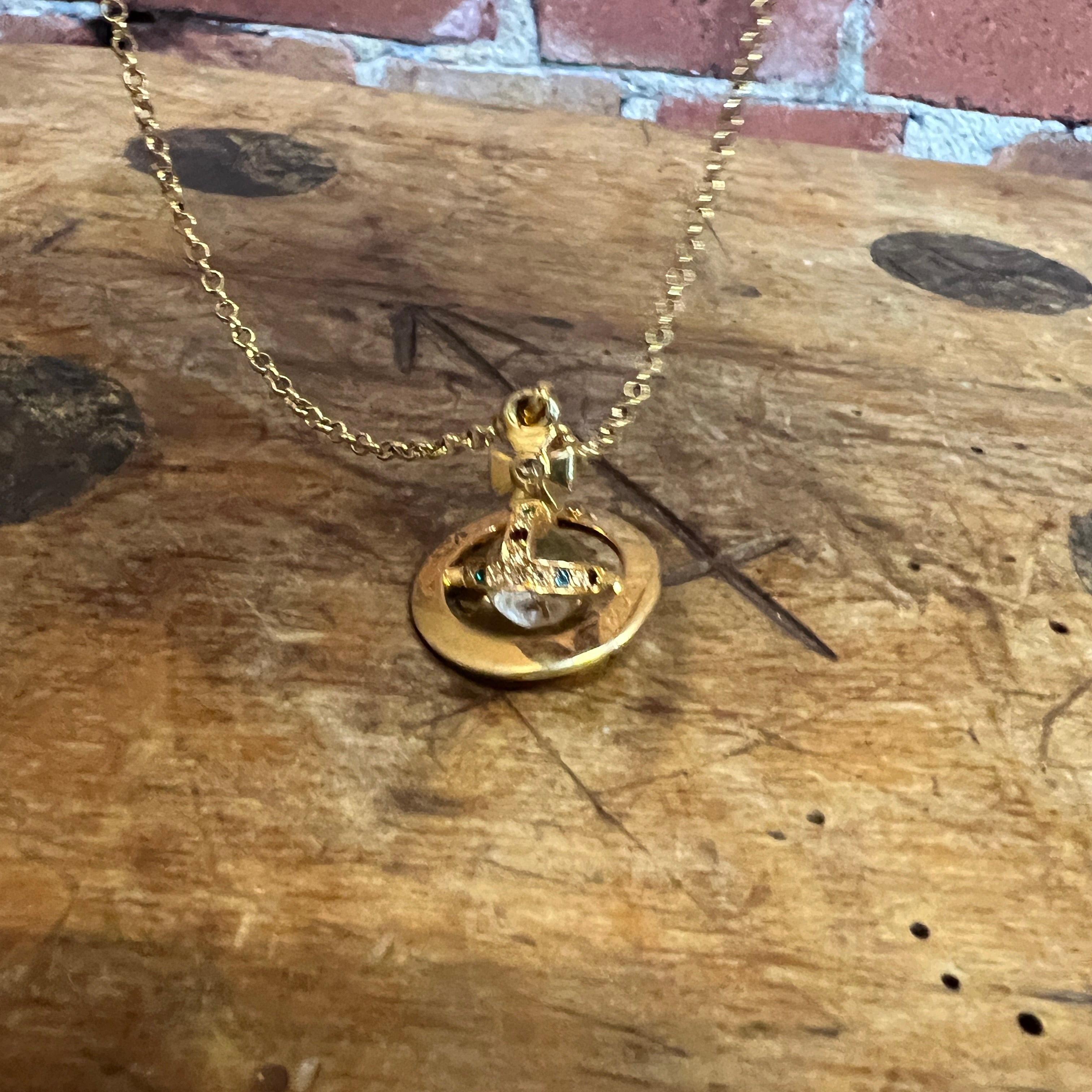 VIVIENNE WESTWOOD gold tone orb necklace